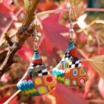Boucles d'oreilles en argile polymère Liz Créations – bijoux femme – Marie Pipelette, boutique de créateurs à Brignais