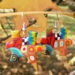 Boucles d'oreilles en argile polymère Liz Créations – bijoux femme – Marie Pipelette, boutique de créateurs à Brignais