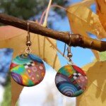 Boucles d'oreilles en argile polymère Liz Créations – bijoux femme – Marie Pipelette, boutique de créateurs à Brignais